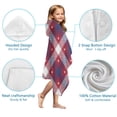 thumbnail image 7 of Red and Blue Star Argyle Pattern Hooded Bath Towel，50"x30" for Ages 3 To 12 Kids, Quick Dry Lightweight Soft Microfiber Hood Beach Towel Cover Up for Kids, 7 of 7