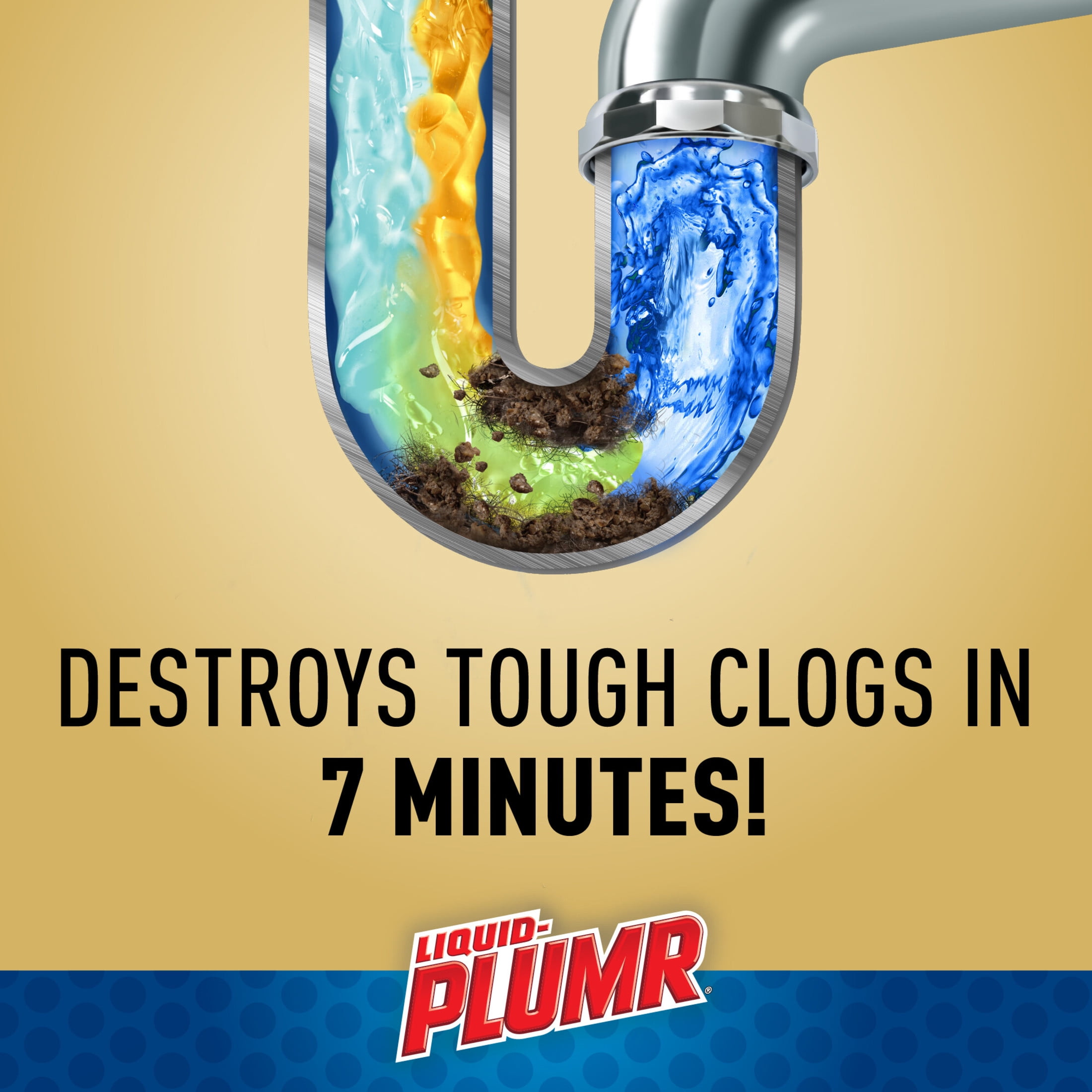 (6 pack) Liquid-Plumr Drain Clog Remover Gel, Urgent Clear, 17 fl oz