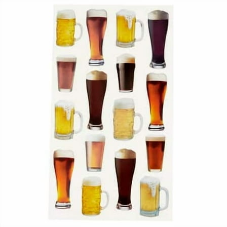 12 Pack: Beer Dimensional Stickers by Recollections