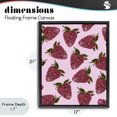 thumbnail image 4 of Stupell Industries Art Deco Glimmer Strawberry Pattern Black Floating Frame Canvas Art, 17 x 21, by LISH Creative, 4 of 8