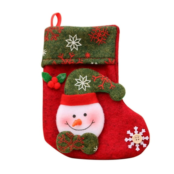 Odeerbi Christmas Stocking Personalized Christmas Candy Bags Cute Christmas Stockings Kids Fireplace Holiday House Socks Christmas Holiday Party Decoration Red