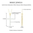 thumbnail image 4 of Rosec Jewels Lab Grown Diamond Cross Necklace with Chain (EF-VS Grade) - Real Cross Faith Necklace - Ready to Gift for Christmas, 14K Yellow Gold, 4 of 6