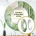 thumbnail image 3 of Designart "Bamboo love Dream III" Bamboo Green Large Round Mirror - Round Mirror Wall Décor - Cottage Round Printed Mirror 23" x 23" Inch, 3 of 5