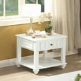 thumbnail image 5 of White Washed End Table with Bottom Shelf - Elegant Finish & Versatile Storage, 5 of 5