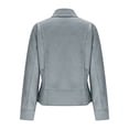 thumbnail image 6 of Sexlip Women's Casual Fashion Jackets Suede Spring Trendy Outfits Fall Zip Up Cropped Moto Jakcet Outerwear Gray L, 6 of 8