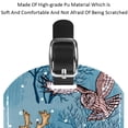 thumbnail image 4 of Square 2Pack PU Leather Winter Forest Animals Cruise Luggage Tag with Privacy Cover and Name ID Tag for Travel Handbags Backpacks Luggage Tags, 4 of 6