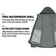 thumbnail image 5 of Little Donkey Andy Men's 3 in 1 Winter Ski Jacket Warm Fleece Liner Jacket Waterproof Windproof Snow Coat & Detachable Hood Grey/Grey S, 5 of 7
