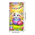 thumbnail image 3 of CaiYueKe Easter Door Curtain Spring Holiday Decorations Bunny Rabbit Party Backdrop Waterproof Polyester Home Decor Door Cover Wall Hanging Photo Booth Decor, 3 of 6