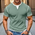 thumbnail image 2 of KyCheLot Mens Comfy Business Tee Layered Color Block Short Sleeve Lightweight Pullover Casual Shirts, 2 of 5