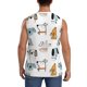 thumbnail image 4 of Fotbe Puppy Men's Camiseta sin Mangas Estampada para Hombres, Playera Casual para Gimnasio, Entrenamiento, Playa-Medium, 4 of 7