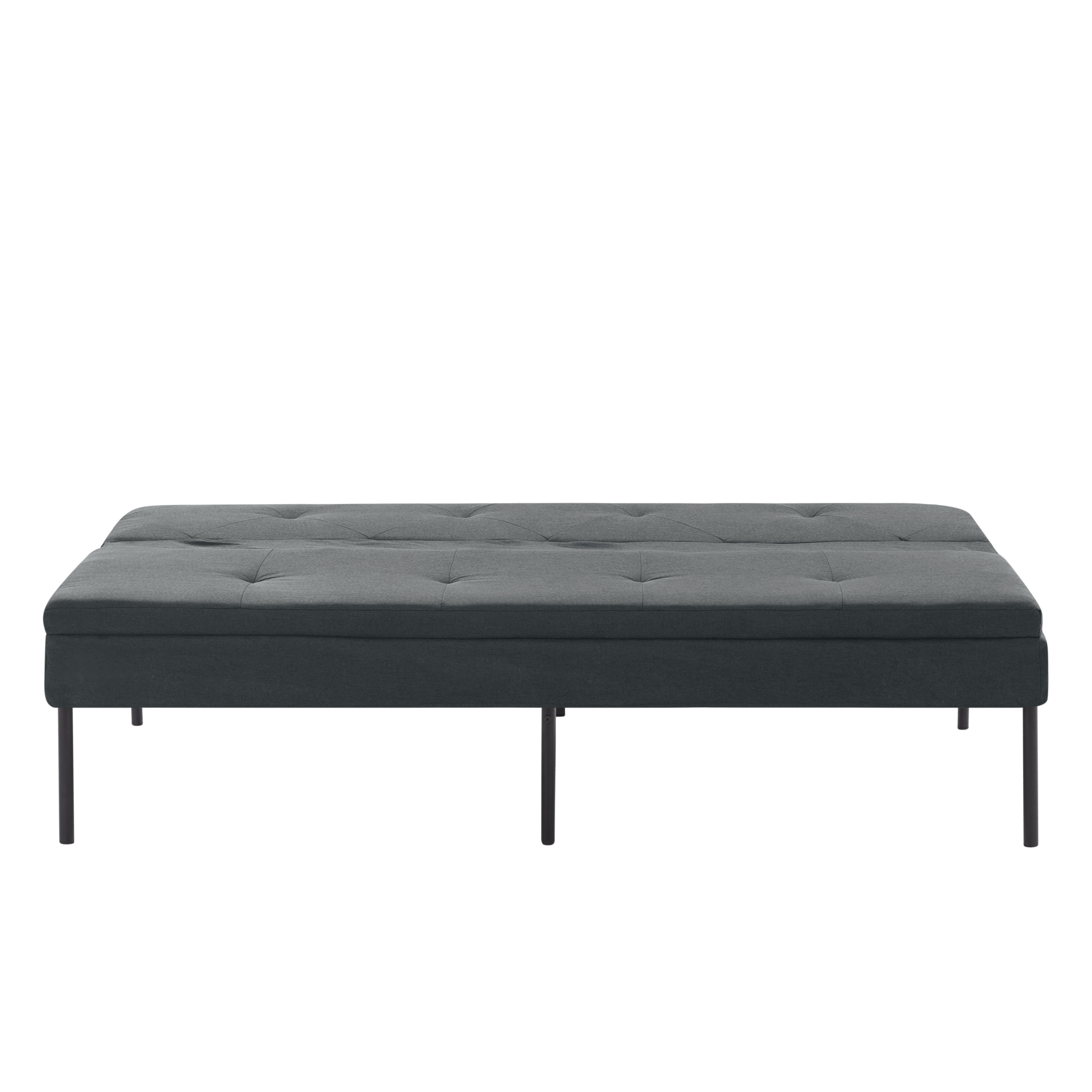 Gewnee 63.39"Futon Couches,Folding Loveseat Recliner with 5 Positions,Iron Frame,Fits Small Spaces,Apartments,Dorms – Easy Assembly