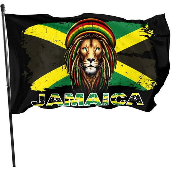 Jamaica Flag Rasts Lion Flags 3x5 Ft Home Outdoor Indoor Garden Home Decoration Banner