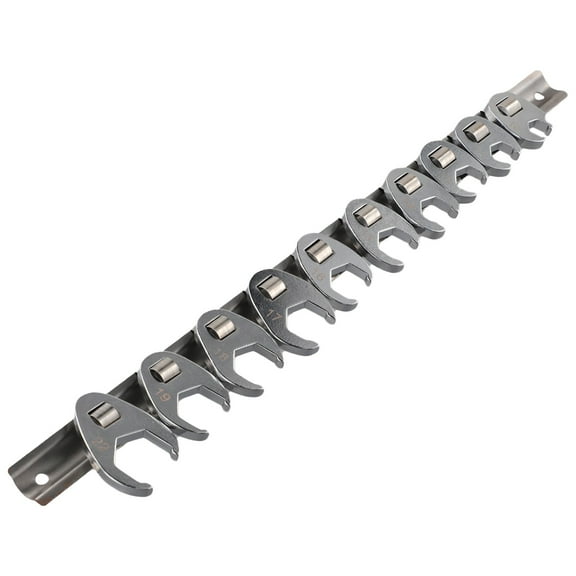 10Pcs 3/8Inch Drive Crowfoot Wrench 10 To 22Mm Metric Foot Open End Spanner