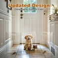 thumbnail image 4 of Clear Acrylic Pet Dog Gate - Folding Transparent Gates for Small Dogs Pets - Freestanding Foldable Tall Puppy Doggy Fence Door for Inside Indoor House Doorways Room Divider Barrier, 4 of 7