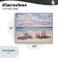 thumbnail image 4 of Stupell Industries Contemporary Pink Summer Chairs by the Sea Gray Framed Giclee Art, 20 x 16, by LSR Design Studio, 4 of 8