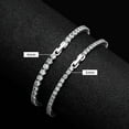 thumbnail image 2 of Charmsy CZ Classic Tennis Bracelet Cubic Zirconia Silver Bracelets for Women 7.5 Inch, 2 of 6