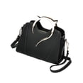 thumbnail image 1 of Bolso bandolera de moda para mujer, impermeable, de piel sintética, ideal para ir de compras. Negro, 1 of 9