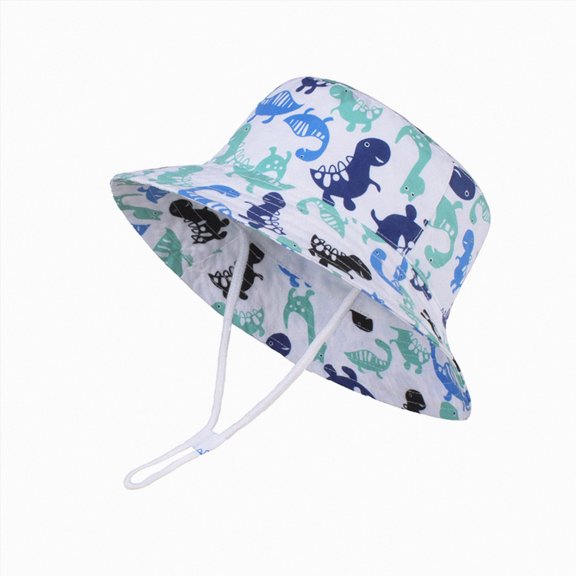 NIEWTR Toddler Sun Cap Kids Sun Hat UPF 50 Girls Boys Beach Bucket Hat Sun Protection Adjustable Youth Summer Cap Fishing(A-Green,1-2 Years)