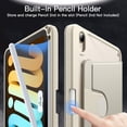 thumbnail image 5 of JETech Rotating Case for iPad mini (A17 Pro, 2024 Model, 7th Generation) / mini 6 (2021 Model, 6th Generation), 360 Degree Rotation Protective Stand Cover Clear Back (Starlight), 5 of 7