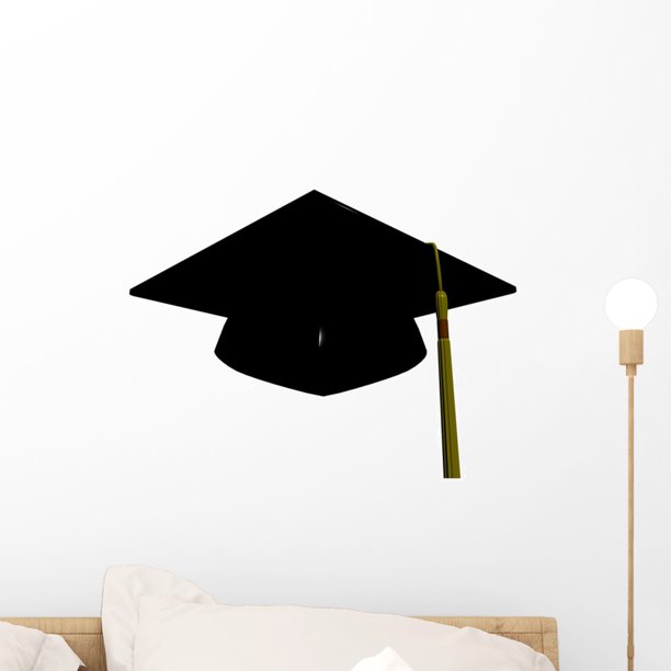 Graduation Hat Wall Decal Sticker, Wallmonkeys Peel & Stick Vinyl