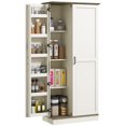 thumbnail image 1 of HOMCOM 70" Tall Kitchen Pantry Storage Cabinet with Door Shelves, Cream, 1 of 10
