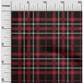 thumbnail image 2 of oneOone Cotton Poplin Twill Red Fabric Tartan Quilting Supplies Print Sewing Fabric By The Yard 56 Inch Wide, 2 of 4