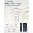 thumbnail image 3 of Ventilador de Techo ZMISHIBO 13" con Luz LED y Control Remoto 120V Blanco, 3 of 8