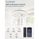 thumbnail image 3 of Ventilador de Techo ZMISHIBO 13" con Luz LED y Control Remoto 120V Blanco, 3 of 8