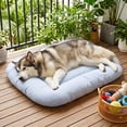 thumbnail image 6 of Pet Bed Mat for Dogs Cats Soft Fuzzy Cozy Sleeping Pad Breathable Pet Cushion for Crate Kennel Sofa Floor Indoor Use Small Medium Large Animals, Dog Bed Mat, Enclosed Dog Bed, Blue, L, 6 of 6