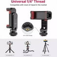 thumbnail image 6 of Universal Smartphone Mount Adapter Phone Tripod Mount ST 06S with 2 Cold Shoe 360° Rotates Adjustable Clip Clamp Holder Compatible with, 6 of 7