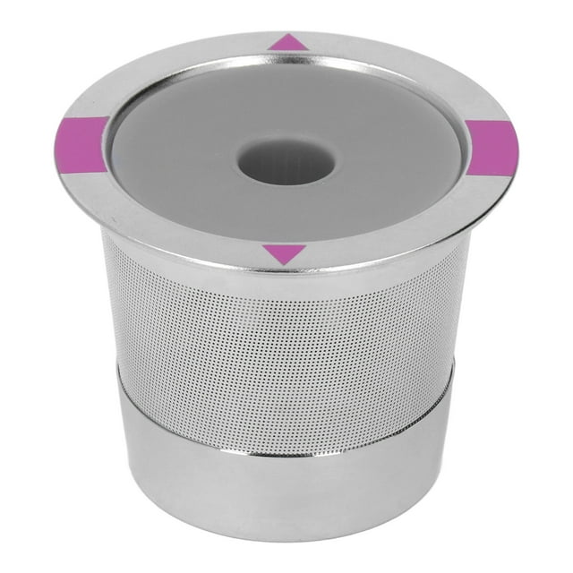 Reusable K Cup Coffee Filters made of durable stainless steel, featuring a single-hole design and a built-in mesh filter. This refillable coffee pod is compatible with various Keurig models, including K1OPLUS, K45, K55, K65, and more. The package includes a coffee filter, a brush for cleaning, and a spoon for scooping coffee grounds. Ideal for creating a more flavorful and customizable coffee experience.