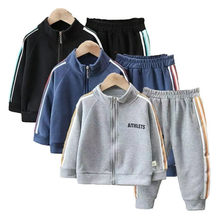 

Ajziojiro Toddler Boys Clothes Baby Sweatshirt Outfits Little Boys Spring Autumn Zipper Cardigan Sweatsuit with Pants 2PCS Tracksuit Clothing Set (1-5T)