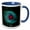 Blue/White, variant on 3drose, Galaxy and Nebula - Helix Nebula (red and Blue Gases), 15oz Mug