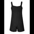 thumbnail image 4 of Cortos de Verano A para Mujer, Casuales Sin Mangas con Bolsillos Negro L, 4 of 8