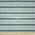 thumbnail image 2 of Ambesonne Harbour Stripe Fabric by the Yard Microfiber, Sketchy Stripes, 1 Yard, Cadet Blue Pale, 2 of 2