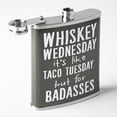 thumbnail image 5 of American Art Decor Whiskey Wednesday Stainless Steel 8 oz Liquor Flask - 5.5" x 4" x 1.25", 5 of 6