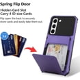 thumbnail image 2 of Wallet Case for Samsung Galaxy S23 Plus Case with 4-Card Credit Card Holder Slot Shockproof Cover Hybrid Heavy Duty Protection Armor Phone-Purple, 2 of 12