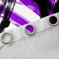 thumbnail image 4 of Manfei Abstract Brushstroke Kitchen Curtains, Watercolor Art Black Out Curtains Pack of 2 (42x63 Each), Purple, Black and White, 4 of 6
