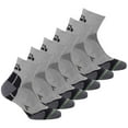 thumbnail image 1 of Diadora Unisex Quarter Sports Socks, 6 Pack - Socks, Logo, Pattern Light gray 39-42, 1 of 2