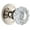 Polished Nickel, variant on Grandeur Cirver_Prv_234 Circulaire Solid Brass Rose Privacy Door Knob Set - Grey