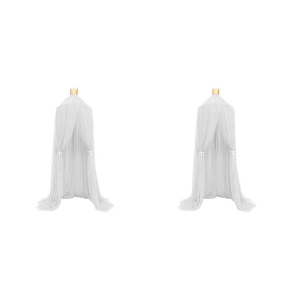 Billuyoard Dosel de cama fácil de instalar, protección efectiva contra mosquitos plegable, mosquitera, tienda de campaña, capa blanca Capa blanca 7 trescientos 2Conjunto