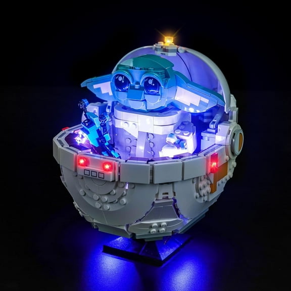 LED Light Compatible with Lego The Mandalorian Grogu with Hover Pram (Lights Only), Creative Lighting Compatible with Lego 75403- Light up Your Model