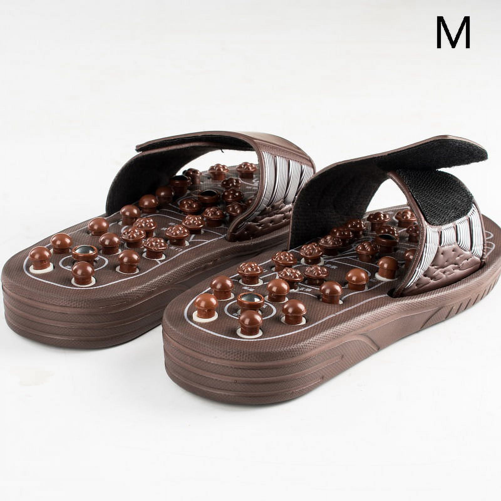 2 Pairs Acupressure Foot Massager Massage Slippers Shoes Reflexology Sandals Relief Plantar Fasciitis Arthritis,M & XL