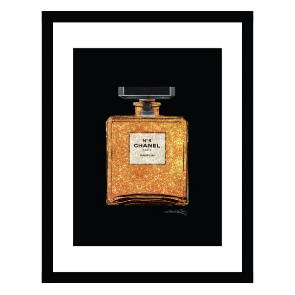 Designer Fashion Glam Perfume Bottle - Framed Print