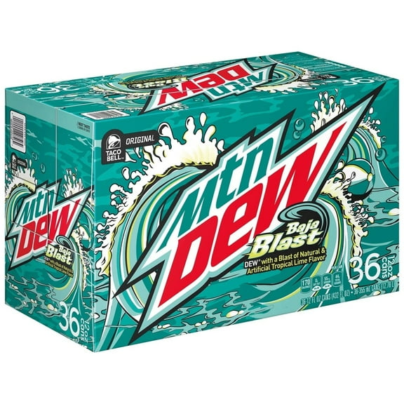 Mountain Dew Baja Blast 12 Fluid Ounce (Pack of 36)