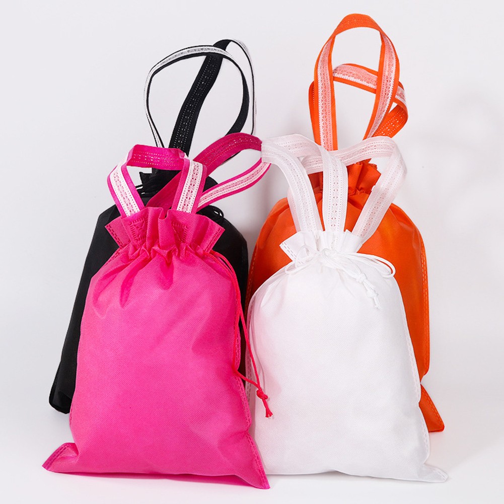 JINGT 2Pcs Drawstring Storage Bag Organisation NonWoven Kitchen Food