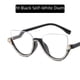 thumbnail image 2 of Gafas de lectura con protección contra la luz azul y ópticas de resina, modernas gafas de hipermetropía con medio marco y incrustaciones de diamantes transparentes para mujer en Jianghu, 2 of 5