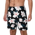 thumbnail image 2 of Uemuo Lilies Flowers Pattern Mens Swim Trunks Quick Dry Board Shorts with Mesh Lining, Stretch Beach Shorts Quick Dry No-Chafing Board Shorts-Small, 2 of 9