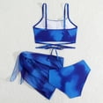 thumbnail image 5 of TOWED22 Girls 3 Piece Bathing Suit Quick Dry Swimsuit Tankini Set with Cover Up Swimwear Blue,9-10 Y, 5 of 6