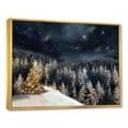 thumbnail image 1 of Designart - Arbre de Noël Forêt Nocturne - Impression sur Toile Encadrée, 1 of 1